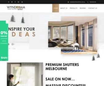 WYNdhamblinds.com.au(Premium Plantation Shutters Melbourne) Screenshot