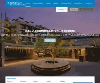 WYNdhamdreamlandbali.com(Wyndham Dreamland Luxury Resort) Screenshot