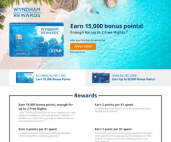 WYNdhamrewardscreditcard.com(Wyndham Rewards Earner Card) Screenshot