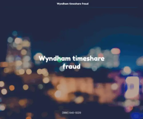 WYNdhamtimesharefraud.com(Timeshare Cancellation) Screenshot