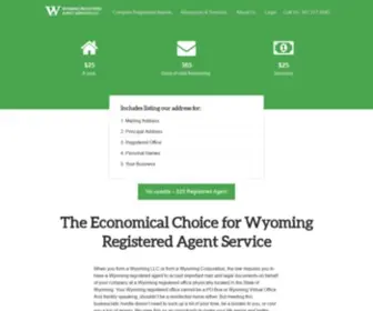 Wyomingagents.com(WYOMING REGISTERED AGENT) Screenshot