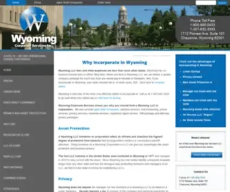Wyomingcompany.com(Wyoming Incorporation) Screenshot