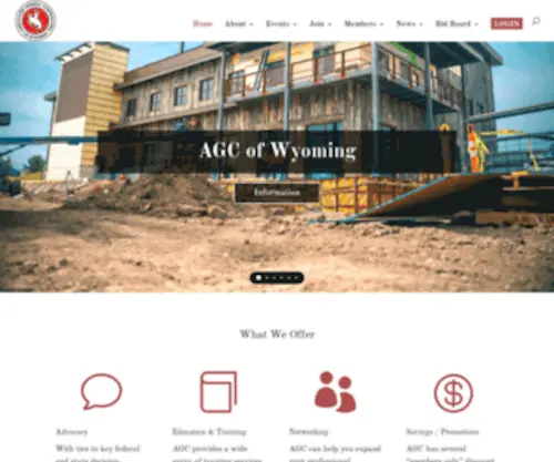 Wyomingcontractors.org(AGC of Wyoming) Screenshot