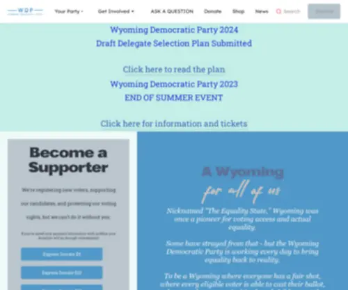 Wyomingdemocrats.com(Wyoming Democrats) Screenshot