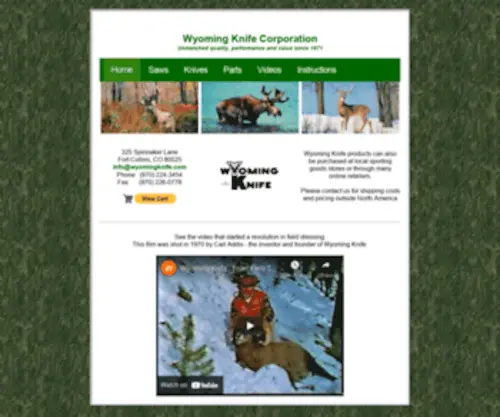 Wyomingknife.com(Wyoming Knife Corporation) Screenshot