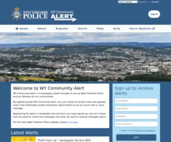 WYpcommunityalert.co.uk(West Yorkshire Community Alert) Screenshot