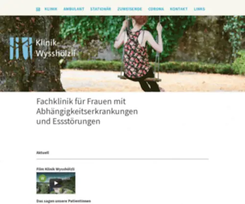 WYSshoelzli.ch(Spezialisiert auf Frauen mit Suchterkrankungen und Essstoerungen) Screenshot