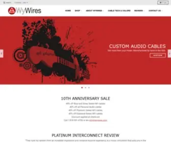 Wywires.com(WyWires Custom Designed HiFi Audio Cables) Screenshot