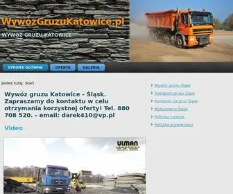 Wywozgruzukatowice.pl(Wywóz gruzu i kontener na gruz) Screenshot