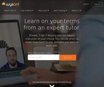 Wyzant.com(Expert Tutors at Affordable Prices) Screenshot