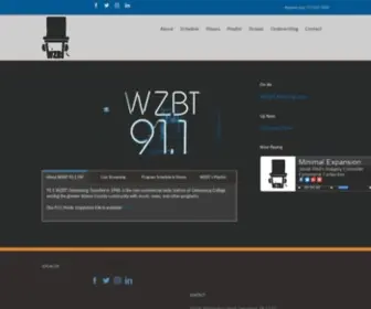 WZBT.org(Gettysburg's Address For The Best New Music) Screenshot