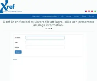 X-Ref.se(Databassystem) Screenshot