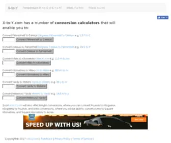 X-TO-Y.com(Convert temperatures) Screenshot