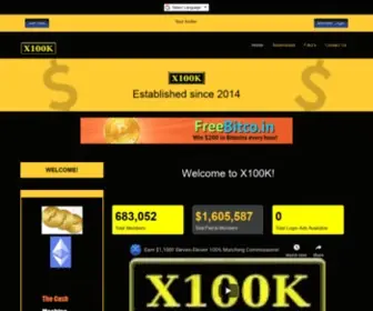 X100K.com(Home business opportunity) Screenshot