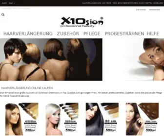 X10Sion.de(Haarverlängerung und Extensions Echthaar hier kaufen. Große Farbauswahl direkt auf Lager) Screenshot