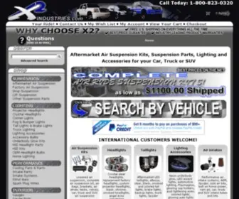 X2Industries.com(Custom Suspension Kits) Screenshot