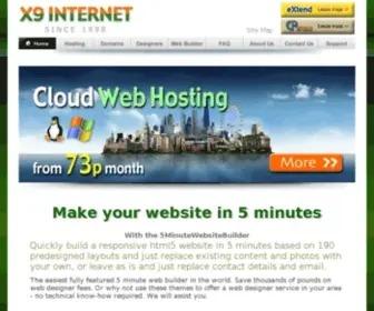 X9Internet.com(Cheap uk web hosting pay monthly hosting plans litespeed cloudlinux cloud hosting) Screenshot