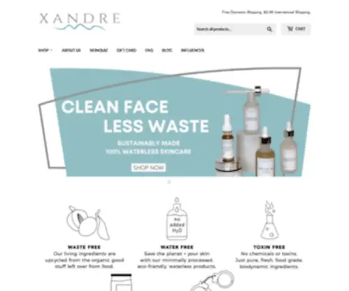Xandreskincare.com(Xandre Skincare) Screenshot