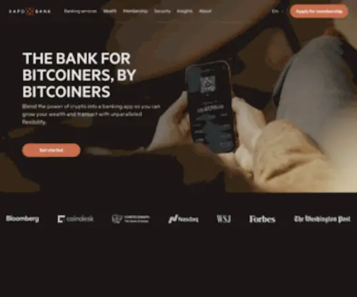 Xapo.com(Banking with bitcoin) Screenshot