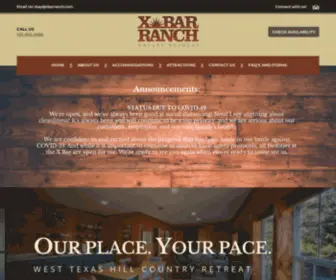 Xbarranch.com(X Bar Ranch Nature Retreat in Eldorado) Screenshot