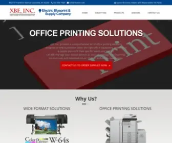 Xbeinc.com(Office Equipment/Copiers/Printers/Wide Format Supplies/ XBE Inc./Electric Blueprint & Supply Company) Screenshot