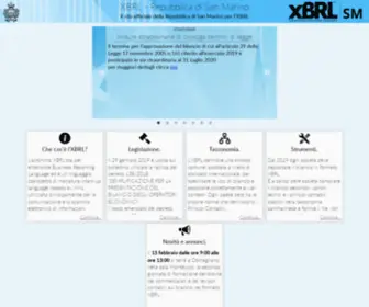 XBRL.sm(Il sito ufficiale del XBRL per San Marino) Screenshot