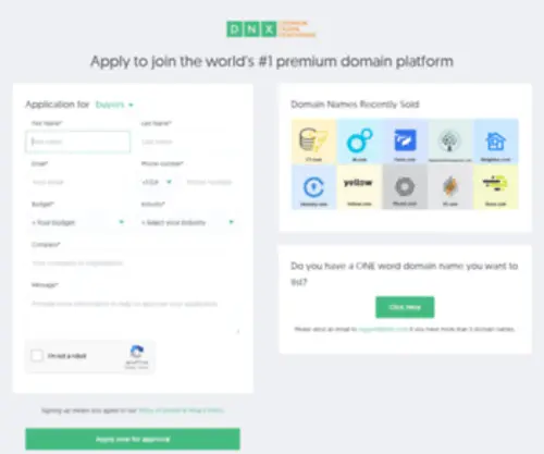 XBX.com(Premium Domain Broker) Screenshot