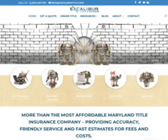 Xcaliburtitle.com(Your Maryland Title Insurance Company for real estate settlements) Screenshot