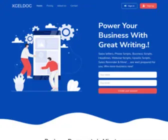 Xceldoc.com(Professional Copywriting Software) Screenshot