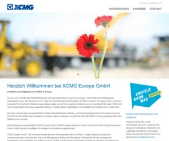 XCMG-Europe.de(Innovative Technologien für Baumaschinen auf Weltklasseniveau) Screenshot