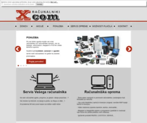 Xcom.si(Računalniška trgovina in servis) Screenshot