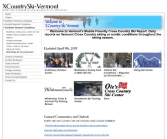 Xcountryski-Vermont.com(Vermont Cross Country Ski Reports and Cross Country Skiing Guide to Vermont Xcountry ski centers and trails) Screenshot