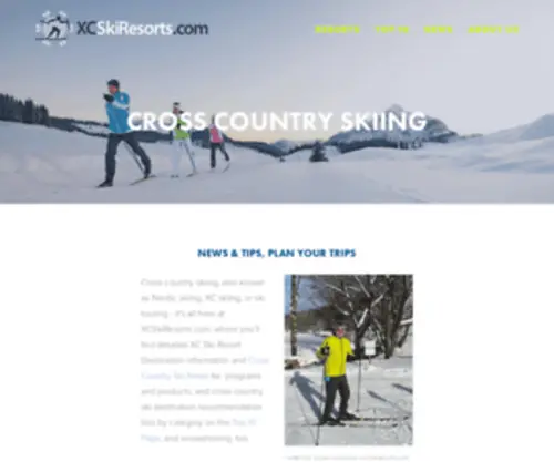 XCskiresorts.com(Cross Country Skiing) Screenshot