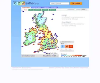 Xcweather.co.uk(Wind Map) Screenshot