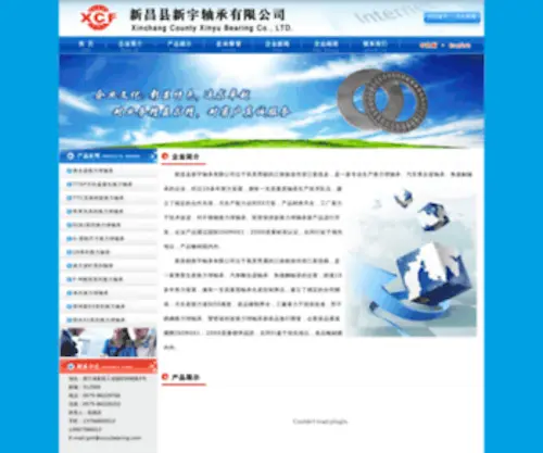 XCXybearing.com(新昌新宇轴承有限公司) Screenshot