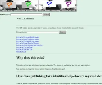 XDD2.com(Fake US Identities) Screenshot