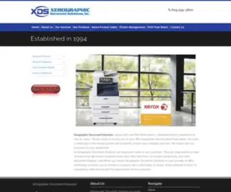 Xdsinc.com(Xerographic Document Solutions New Jersey Copiers) Screenshot