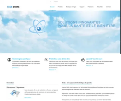 Xede.fr(Xede Store. Solutions innovantes pour la santé et le bien) Screenshot