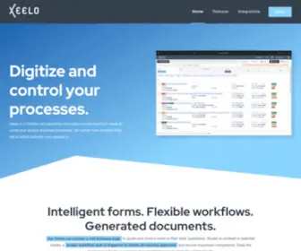 Xeelo.com(Digitize and control your processes. xeelo) Screenshot