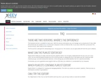 Xeev.net(Online Playlist Editor & Management Software) Screenshot