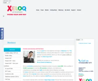 Xeloq.com(Our VoIP based Internet Telephony solutions for Business use) Screenshot