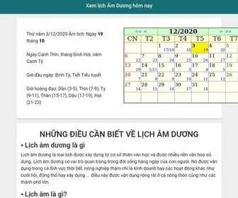 Xemlichamduong.com(Lịch am) Screenshot