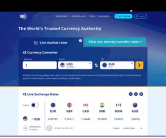 Xemoney.com(The World's Favorite Currency and Foreign Exchange Site) Screenshot
