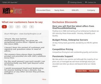 Xen-Servers.com(OnePoundWebHosting) Screenshot