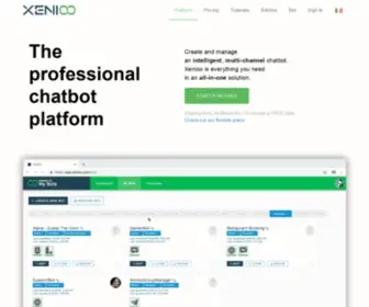 Xenioo.com(The Best Omnichannel Chatbots Platform) Screenshot