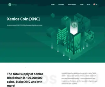 Xenioscoin.com(The Green Cryptocurrency) Screenshot