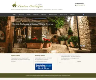 Xenioscottages.com(Xenios Cottages Traditional Apartments and Houses at Lofou Cyprus) Screenshot