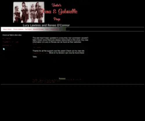 Xenite.net(Taiko's Xena & Gabrielle Page) Screenshot