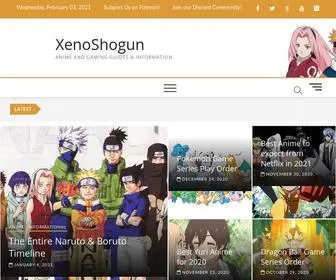 Xenoshogun.com(Anime and Gaming Guides & Information) Screenshot