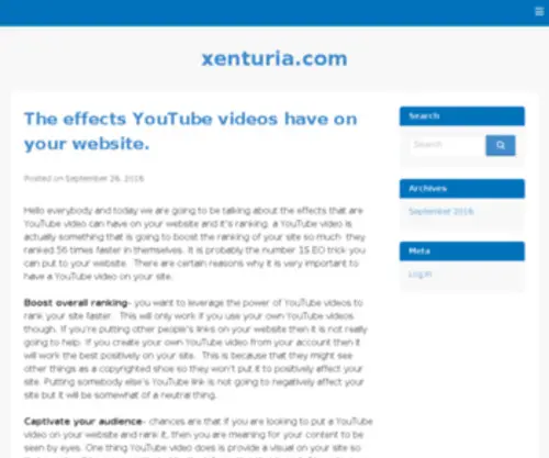 Xenturia.com(Your internet presence) Screenshot